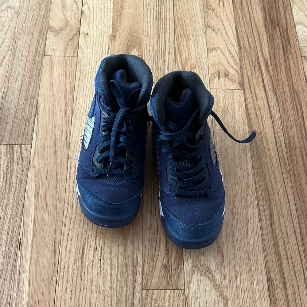 Jordan Blue Sneakers Athletic Suede Design